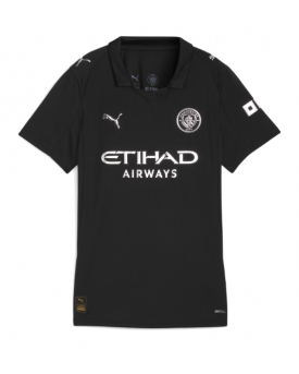 Manchester City Maglia Gara Trasferta Repliche 2025-26 Donna Maniche Corte
